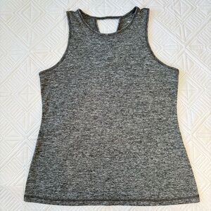Ideology Essentials Keyhole Back Active Tank Top Gray Size S
